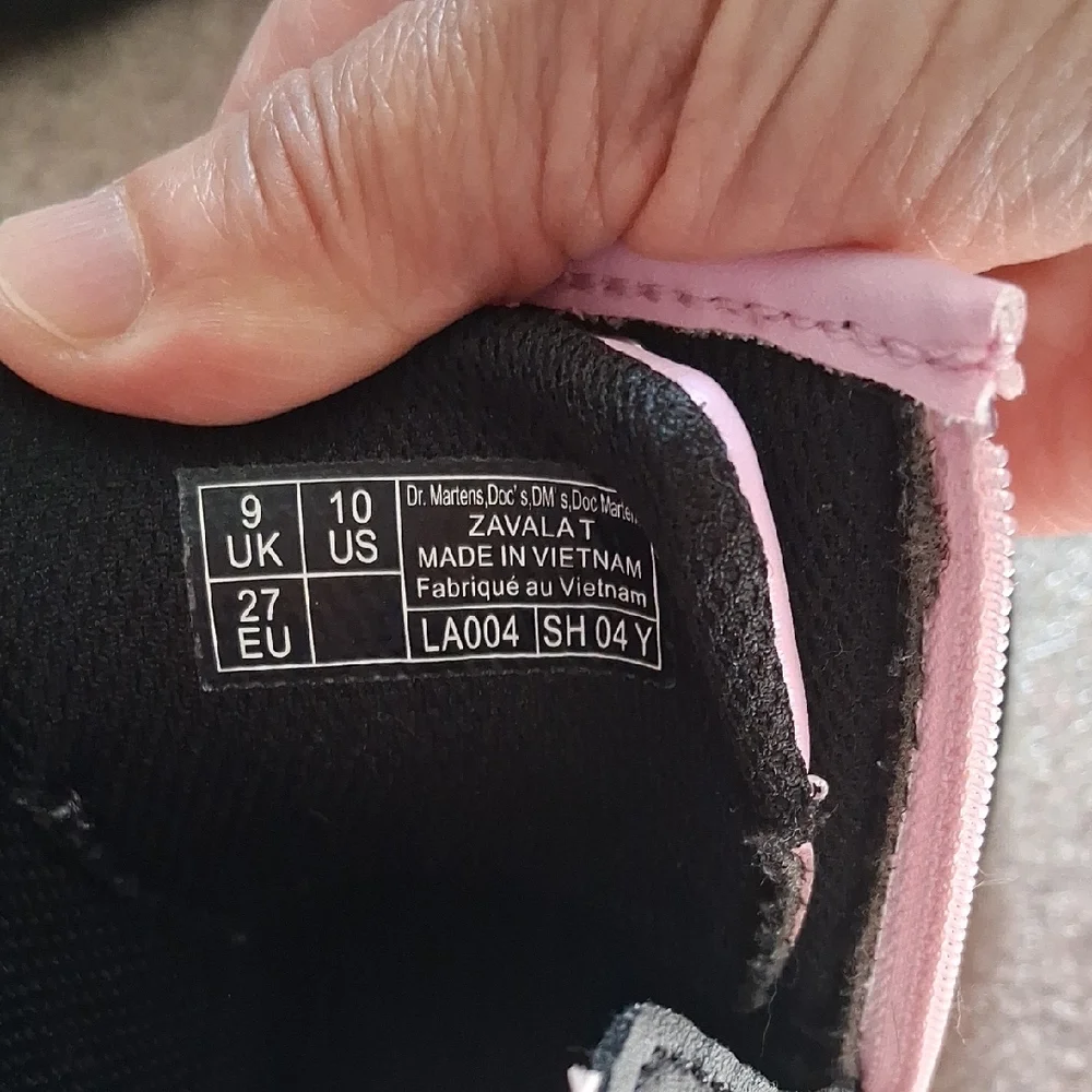 Like New Dr. Martens Light Pink Combat Boots - Picture 7 of 12